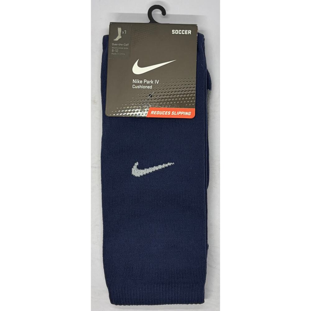 Nike Over-the-Calf Park IV Large Cushioned Soccer Socks Mens Blue 507815 NWT